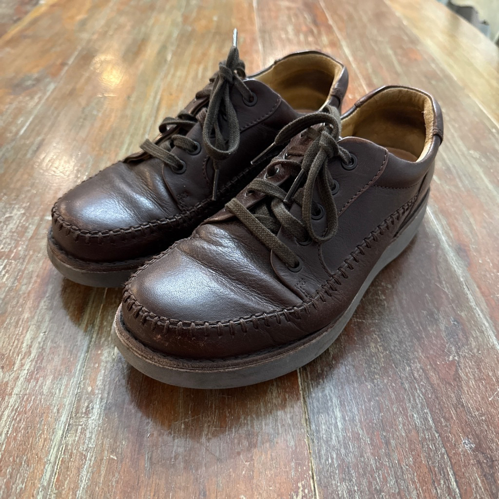 Samuel Hubbard Brown Leather Loafers Mens 7.5 Office